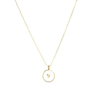 Tiny Heart Enamel Pendant