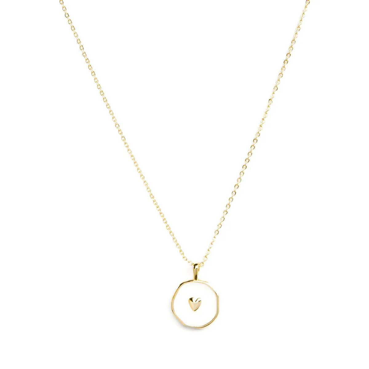Tiny Heart Enamel Pendant