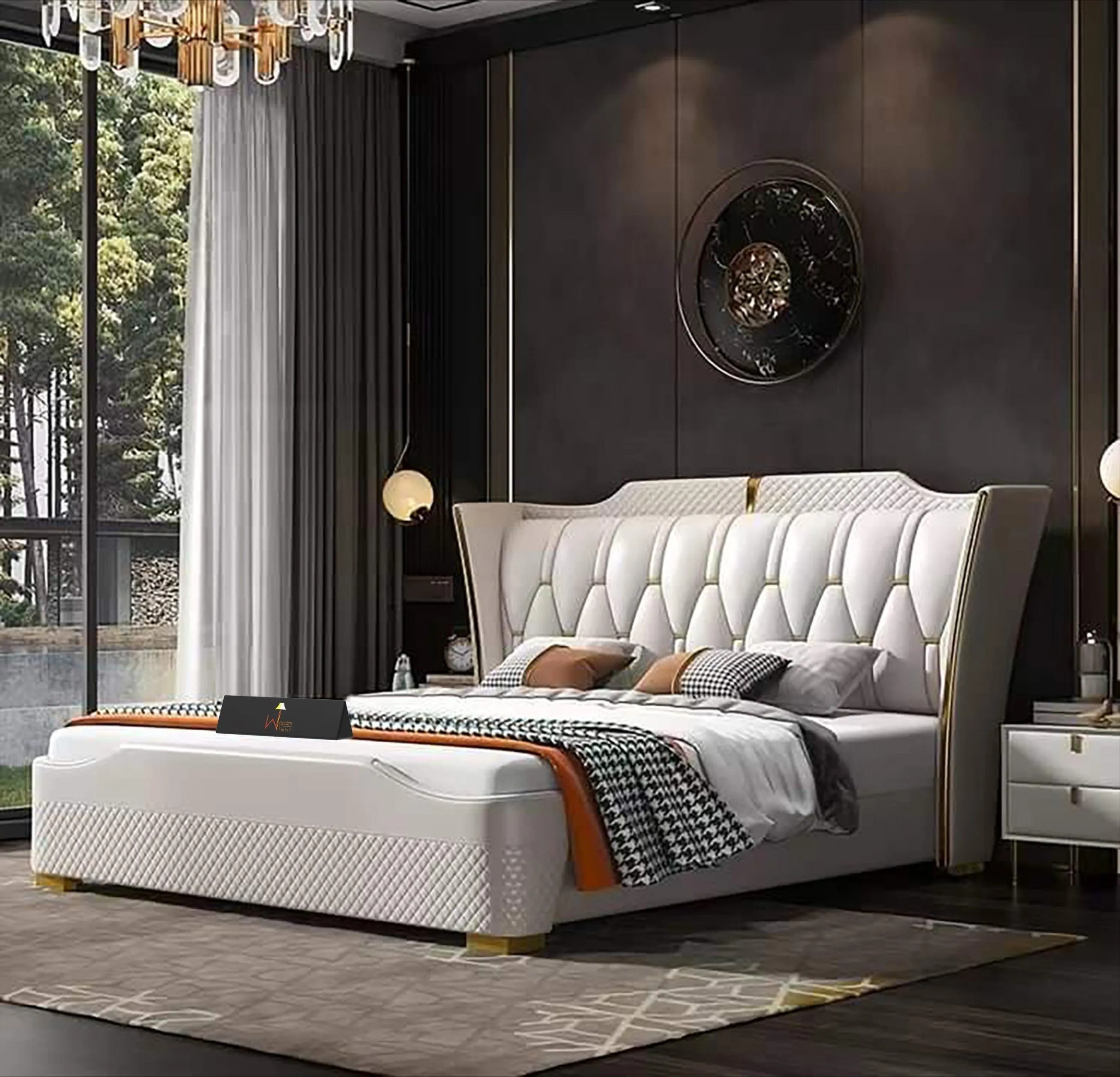 Tivoli Italian Modern Design Queen Size Bed For Bedroom