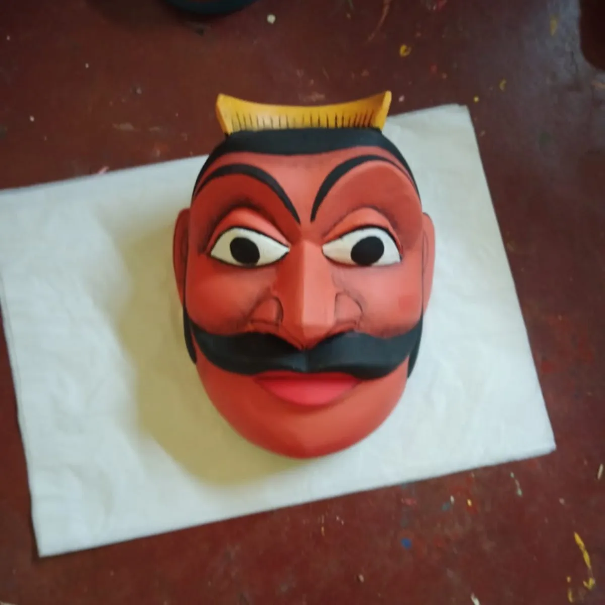 Traditional Sri Lankan Mask Mudali Kolam Mask-Hand Carved