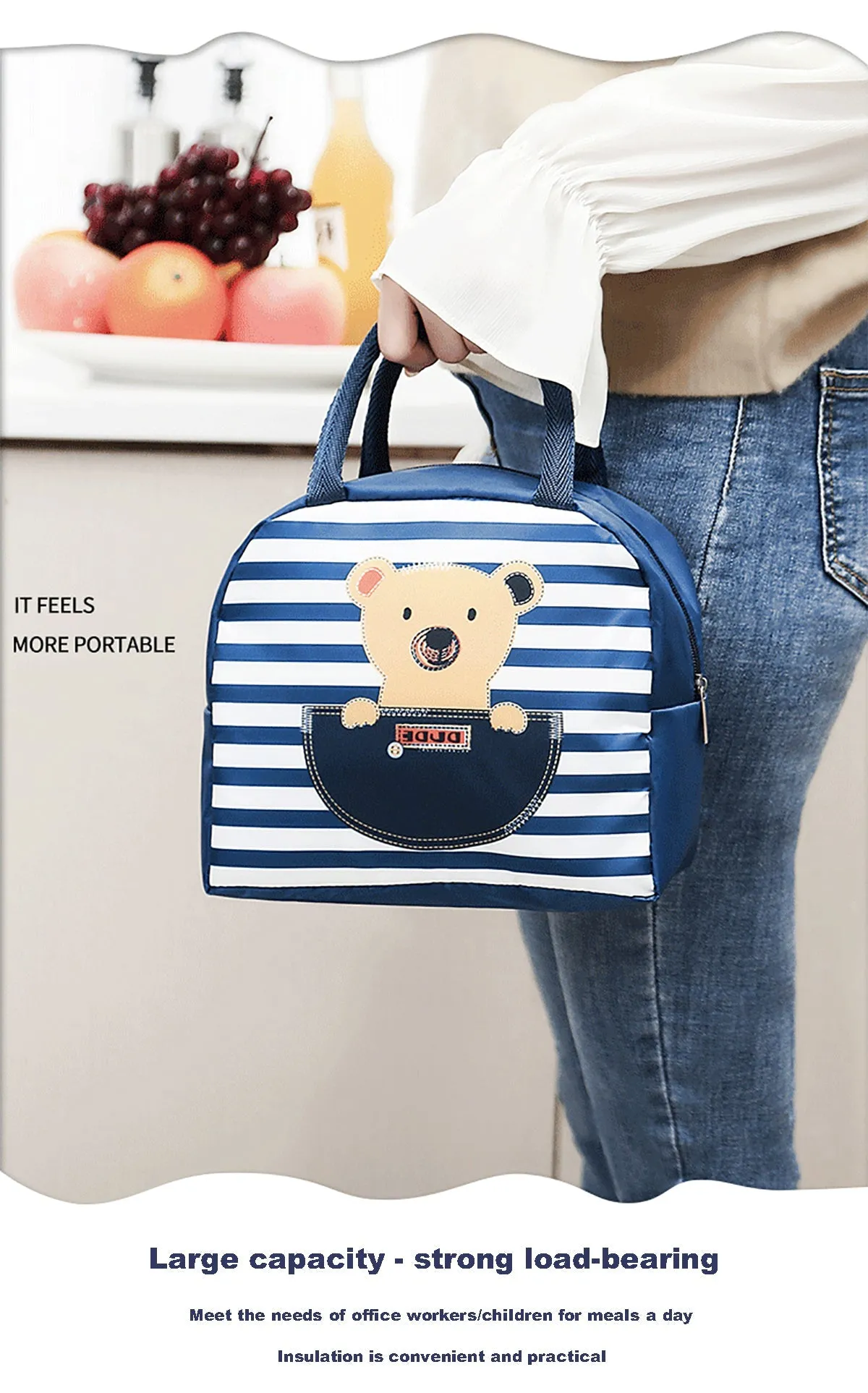 Unicorn Lunch Box Insulated Bag Soft Leakproof Lunch Bag for Kids Men Women, Durable Thermal Lunch Pail for School Work Office | Fit 6 Cans