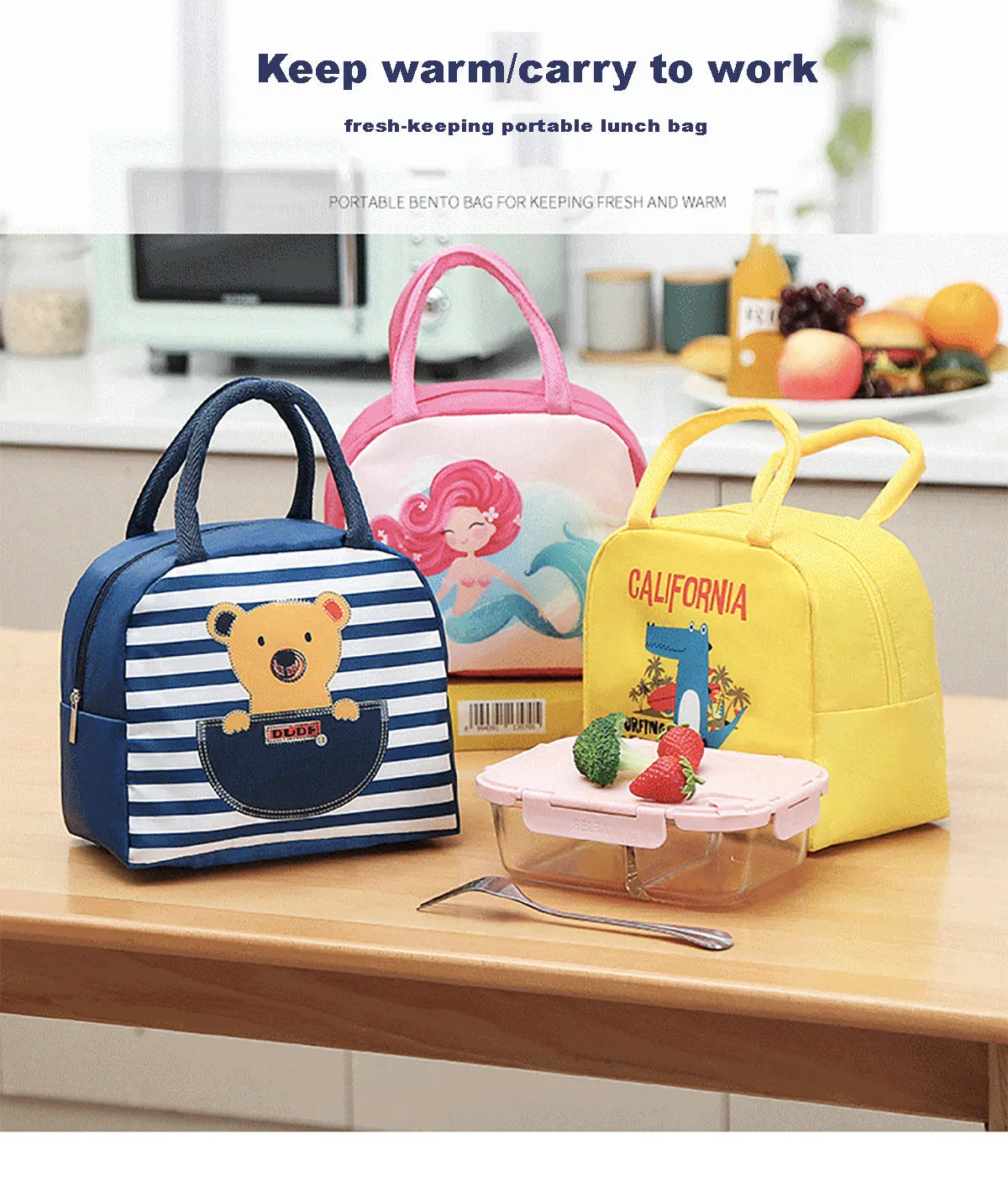 Unicorn Lunch Box Insulated Bag Soft Leakproof Lunch Bag for Kids Men Women, Durable Thermal Lunch Pail for School Work Office | Fit 6 Cans