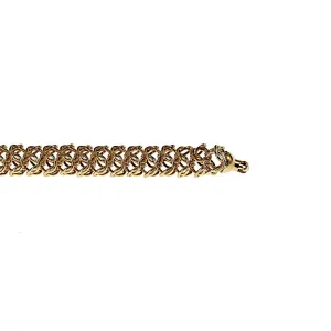 Vario Clasp Gold PVD Super Flexible Mesh Ring Chain 6 mm