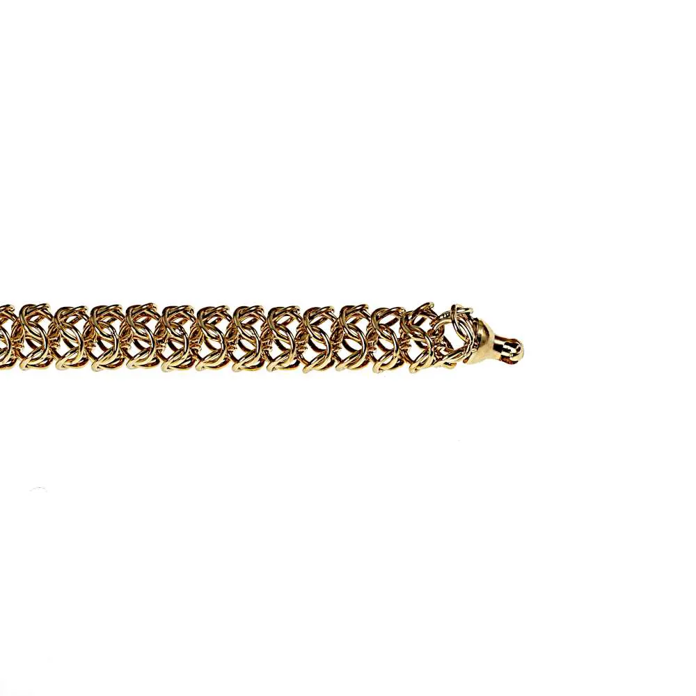 Vario Clasp Gold PVD Super Flexible Mesh Ring Chain 6 mm