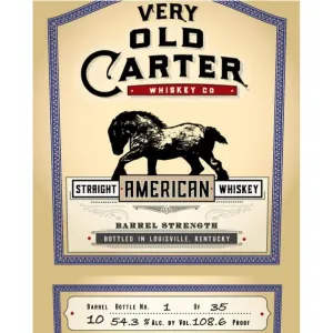 Very Old Carter 27 Year Old Straight American Whiskey