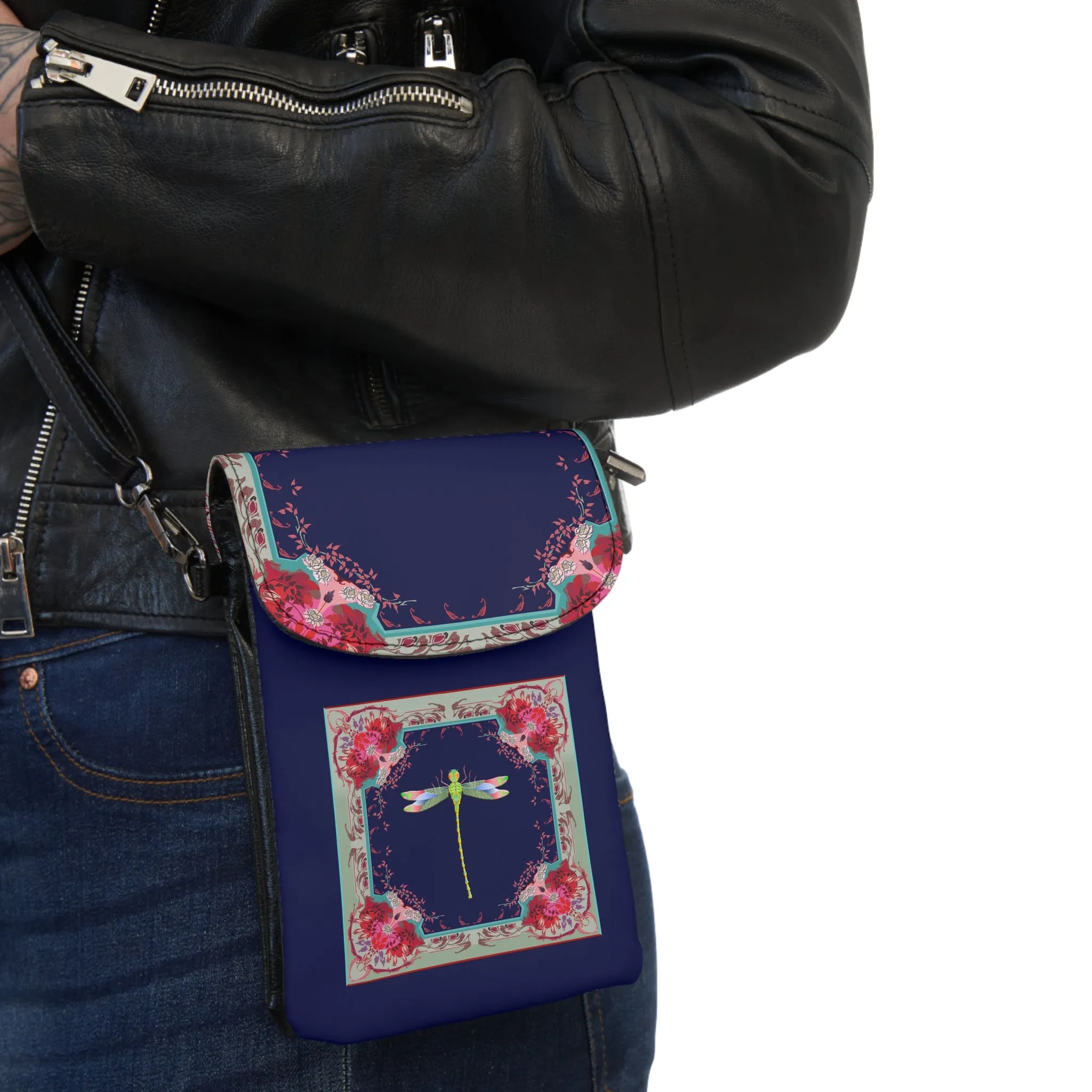 Victorian dragonfly Small Cell Phone Wallet