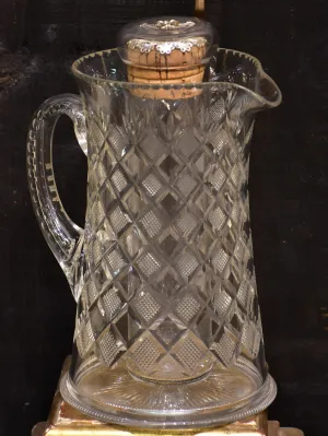 Vintage Crystal pitcher with internal cooler