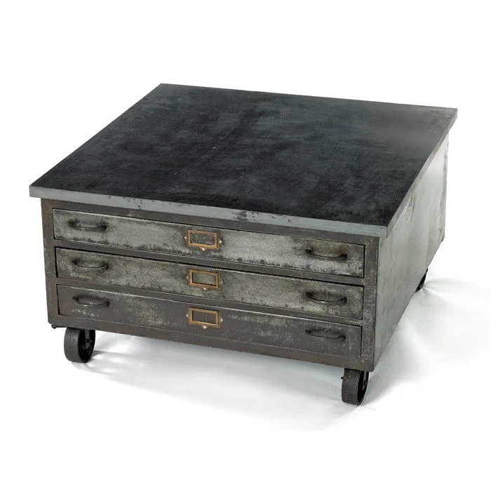 Vintage Steel Rockwell Coffee Table