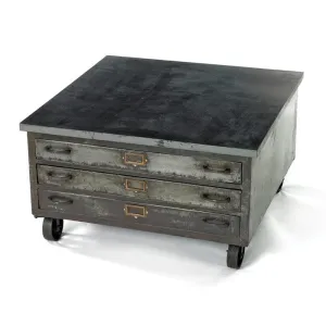 Vintage Steel Rockwell Coffee Table