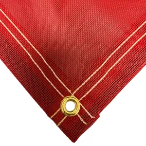 Vinyl Mesh Tarp - Red - 16' x 20'