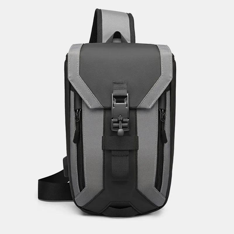 Water-Resistant Sling Bag With USB Charging Port