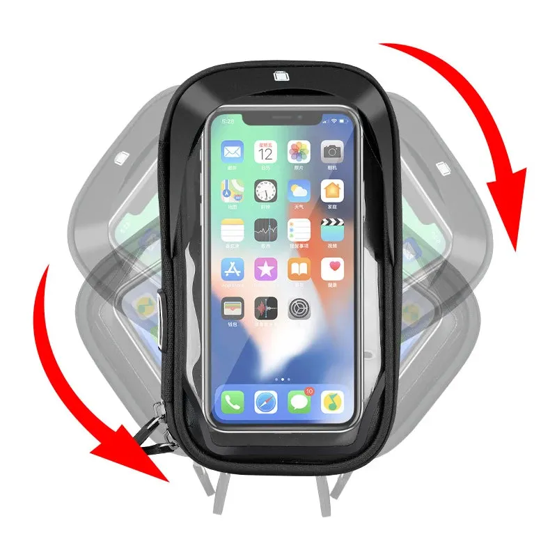 Waterproof Bike Phone Mount Case - Motorcycle Handlebar Holder Stand