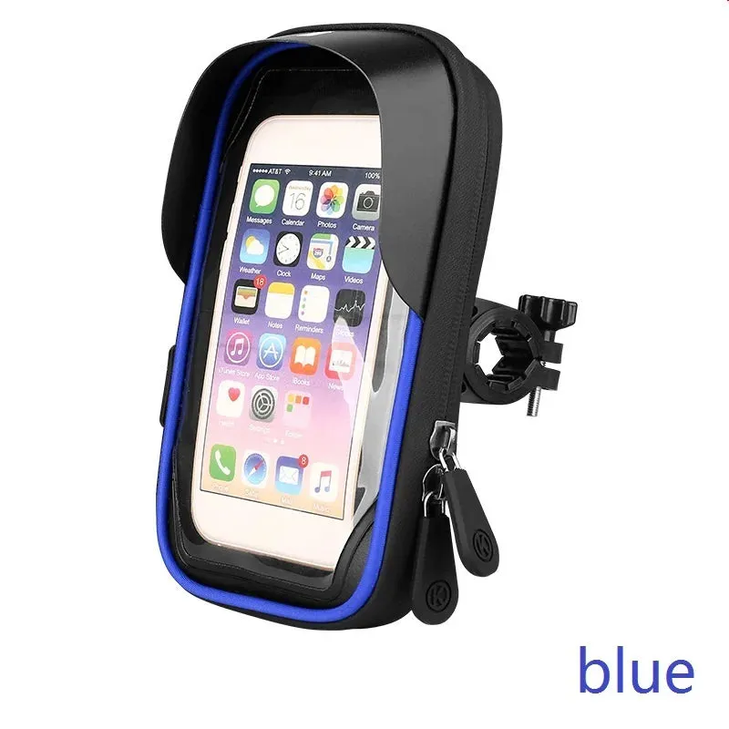 Waterproof Bike Phone Mount Case - Motorcycle Handlebar Holder Stand
