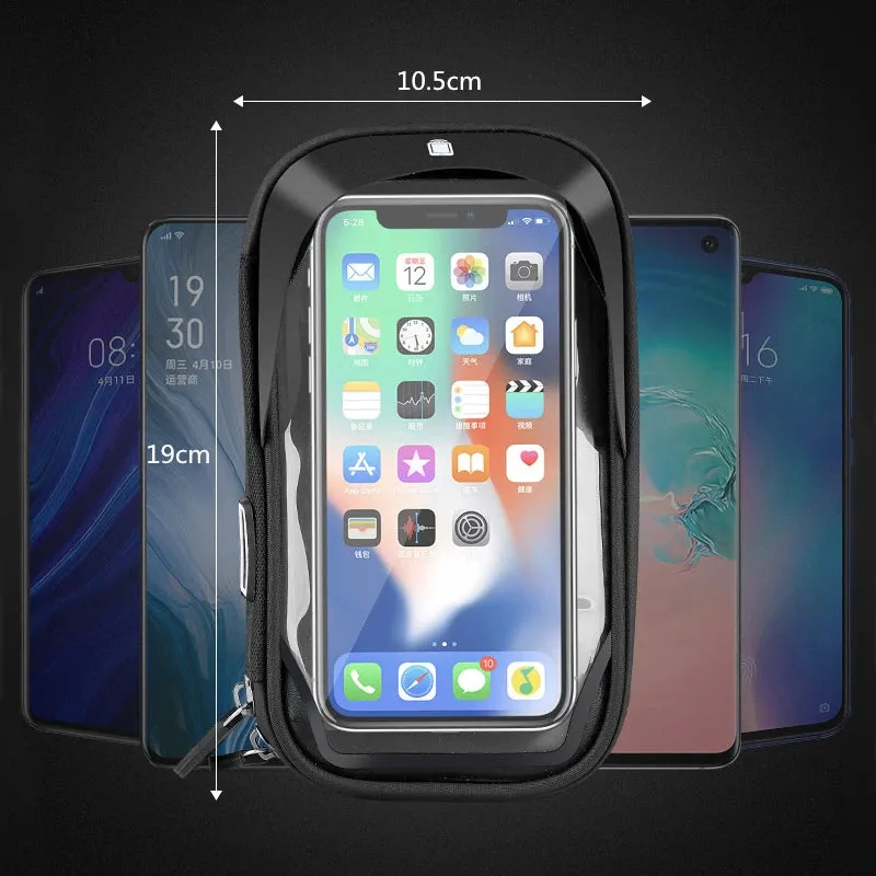 Waterproof Bike Phone Mount Case - Motorcycle Handlebar Holder Stand
