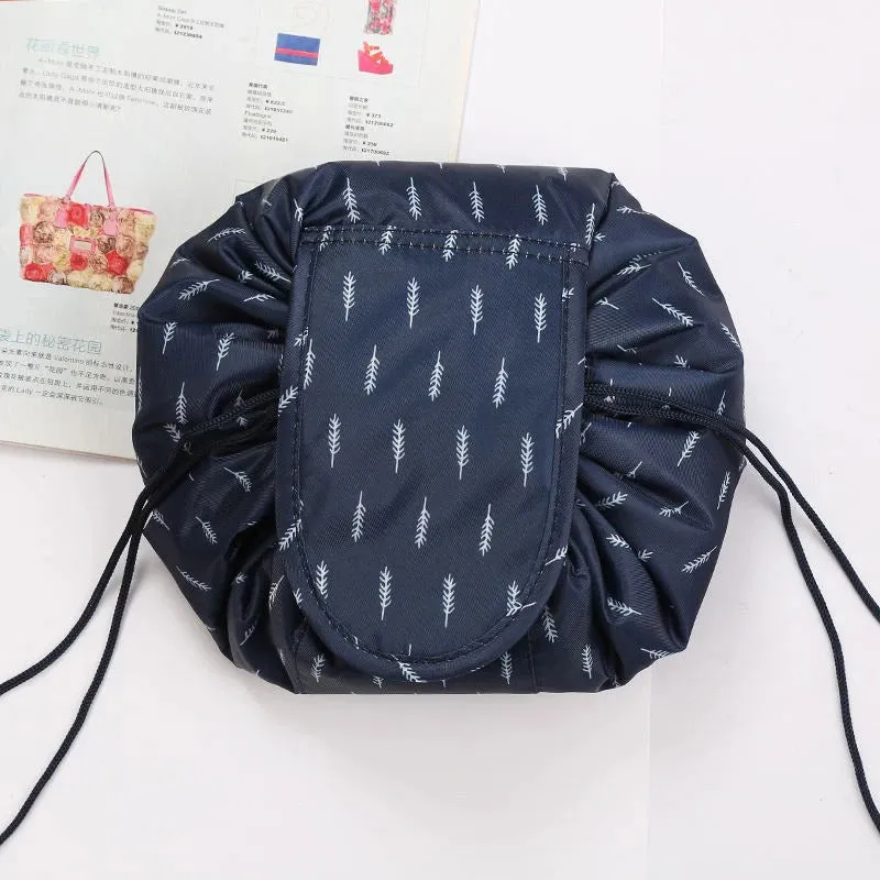 Women Drawstring Cosmetic Bag Travel Makeup Organizer Pouch