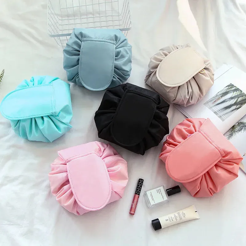 Women Drawstring Cosmetic Bag Travel Makeup Organizer Pouch