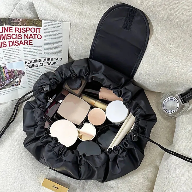 Women Drawstring Cosmetic Bag Travel Makeup Organizer Pouch