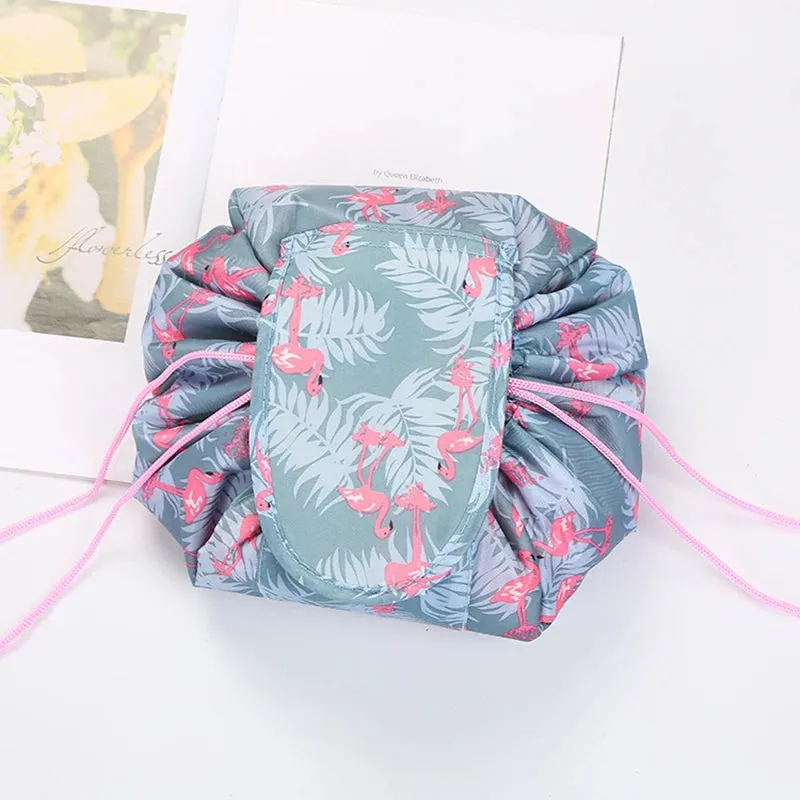 Women Drawstring Cosmetic Bag Travel Makeup Organizer Pouch
