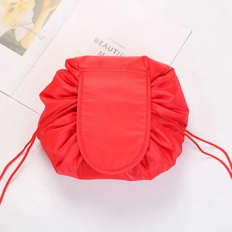 Women Drawstring Cosmetic Bag Travel Makeup Organizer Pouch
