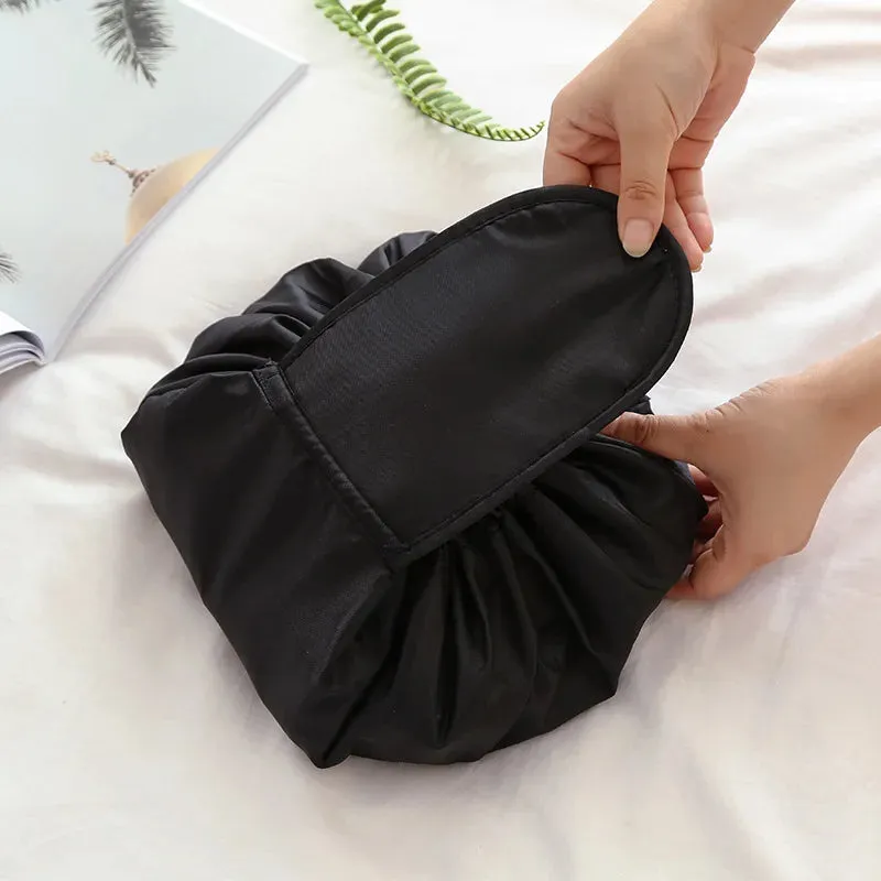 Women Drawstring Cosmetic Bag Travel Makeup Organizer Pouch