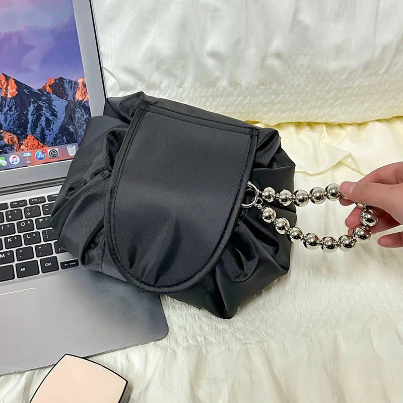 Women Drawstring Cosmetic Bag Travel Makeup Organizer Pouch