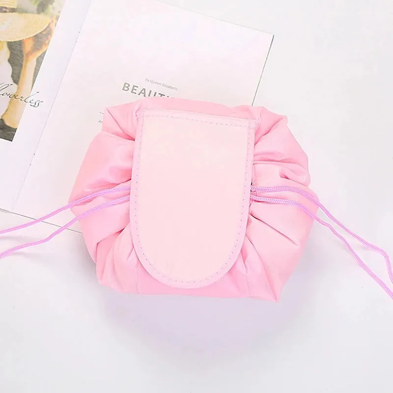 Women Drawstring Cosmetic Bag Travel Makeup Organizer Pouch