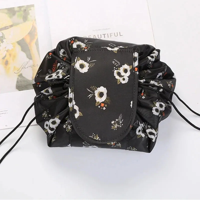 Women Drawstring Cosmetic Bag Travel Makeup Organizer Pouch