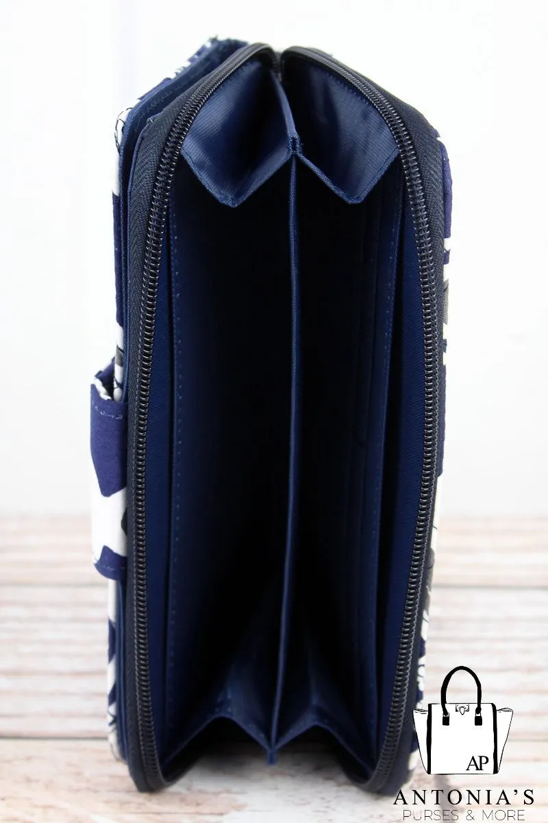Zen Garden Quilted Shoulder Bag & Matching Organizer Clutch Wallet