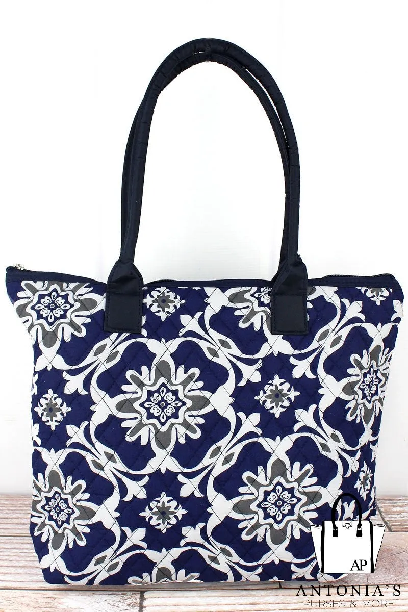 Zen Garden Quilted Shoulder Bag & Matching Organizer Clutch Wallet